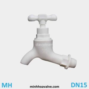 Vòi nước nhựa tay xoay phi 21 DN15 MH