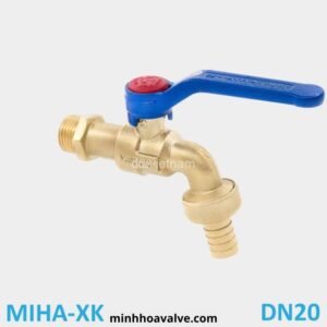 Vòi nước đồng phi 27 DN20 tay nhôm MIHA-XK