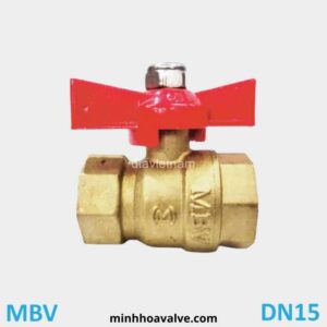 Van bi đồng tay bướm MBV phi 21 DN15 (ABS, ren trong)