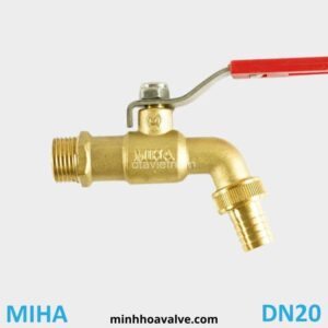 Vòi nước đồng phi 27 DN20 MIHA tay Inox