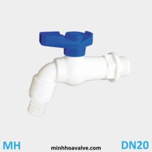 Vòi nước nhựa tay gạt 90 độ phi 27 DN20