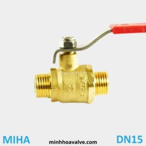 Van bi đồng MIHA ren ngoài tay gạt phi 21 DN15