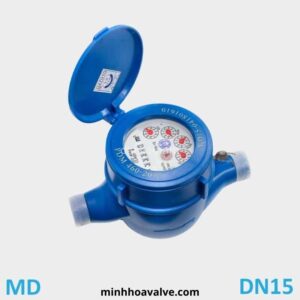 Đồng hồ nước Minh Hòa MD phi 21 DN15 Thân nhựa