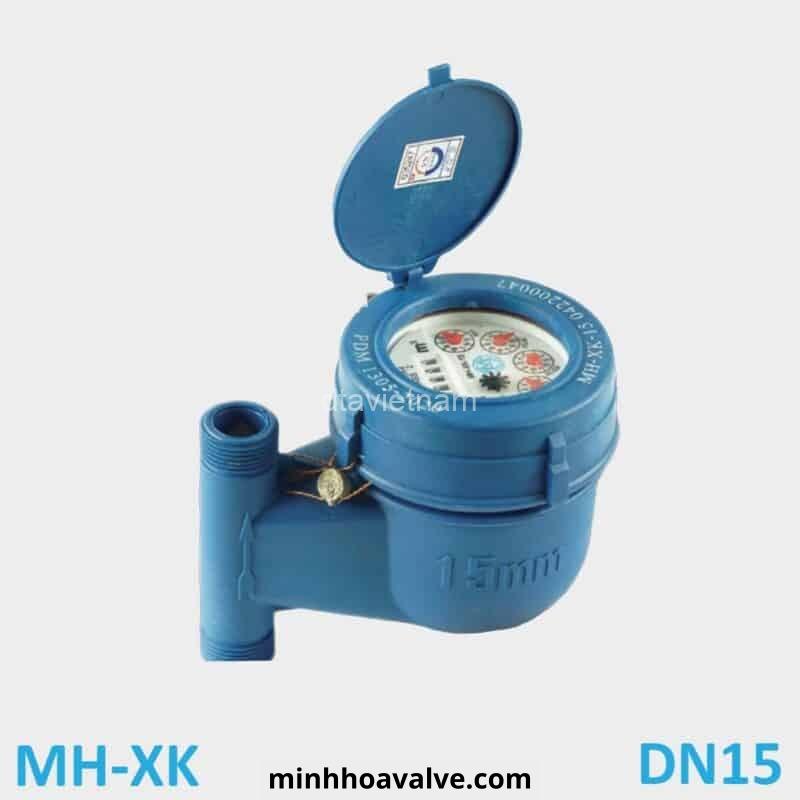 Đồng hồ nước Minh Hòa MH-XK phi 21 DN15 Thân nhựa 1 dong ho nuoc minh hoa mh xk phi 21 dn15 than nhua 1